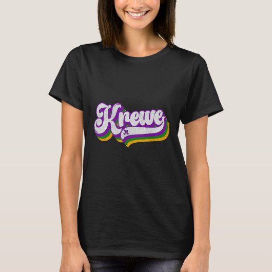 Krewe Mardi Gras Carnaval Kostuum Mannen Vrouwen T-shirt (Voorkant)