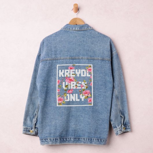 Kreyol Haiti Pride Creools Caraïbisch Haïtiaans Denim Jacket (Hangar)