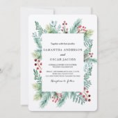 Krfat Winter Leaf Lijst Greenery Kaart (Voorkant)