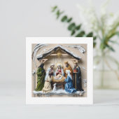 Kribbe geboorte, boom wijzen Bethlehem Save The Date (Staand voorkant)