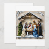 Kribbe, kerstboom, wijzen Bethlehem Kaart (Voorkant / Achterkant)