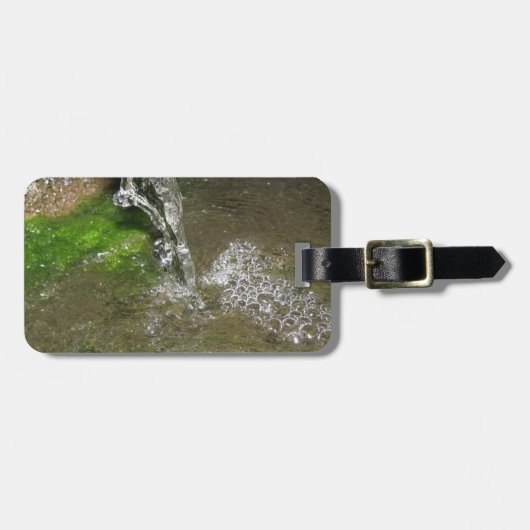 Krickerend waterval Bubbling Water Custom Bagagelabel (Voorkant horizontaal)
