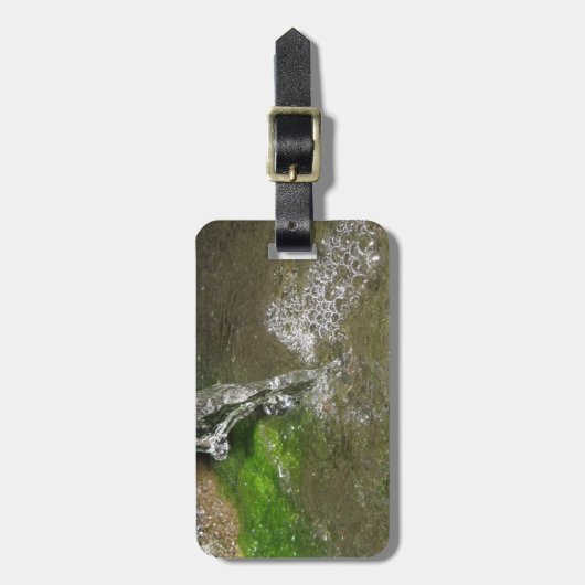 Krickerend waterval Bubbling Water Custom Bagagelabel (Voorkant verticaal)