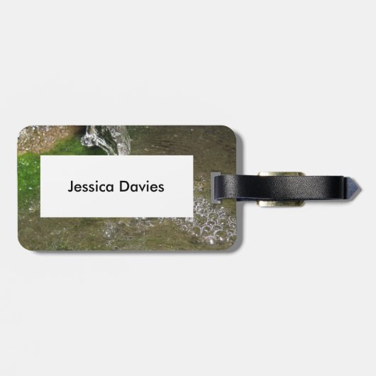 Krickerend waterval Bubbling Water Custom Bagagelabel (Achterkant horizontaal)