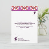 Krickets en bloemen Paars Rood Kaart (Staand voorkant)