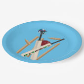 Krickettickets, helm, vleermuizen en kogelvrije ve papieren bordje (Gekanteld)