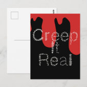 Kriebel echt handgetekend lettertype bloed hallowe briefkaart (Voorkant / Achterkant)