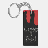 Kriebel echt handgetekend lettertype bloed hallowe sleutelhanger (Voorkant Links)
