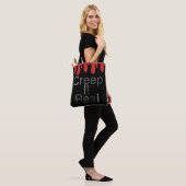 Kriebel echt handgetekend lettertype bloed hallowe tote bag (Op model)