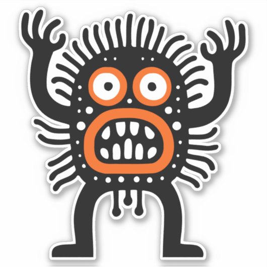 kriebelen sticker (Voorkant)