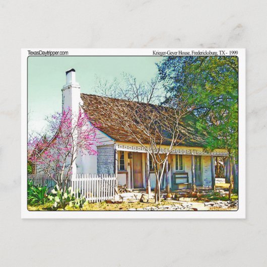 Krieger Geyer Home, Fredericksburg, TX Briefkaart (Voorkant)