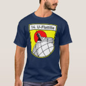 Kriegsmarine 14e flotilla Emblem (U-boot) T-shirt (Voorkant)