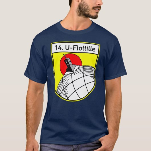 Kriegsmarine 14e flotilla Emblem (U-boot) T-shirt (Voorkant)