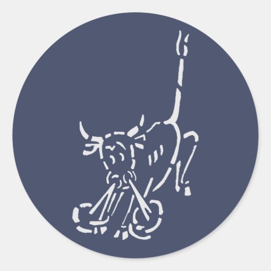 Kriegsmarine 7th U-boot Flotilla Emblem Ronde Sticker (Voorkant)