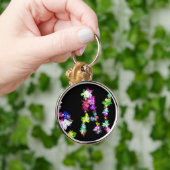 "KRIJDE" in Bloemen Kunstprint Sleutelhanger (Hand)