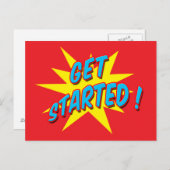 Krijg Begonnen Briefkaart (Voorkant / Achterkant)