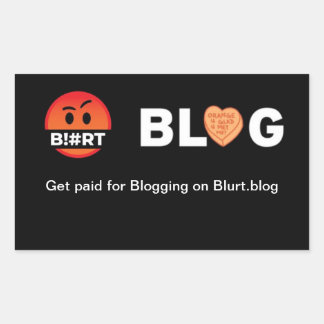 Krijg betaald voor Bloggen op Blurt.blog Rechthoekige Sticker