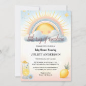 Krijg Boy Pink Unique Sky Cloud Sunshine Baby show Kaart (Voorkant)