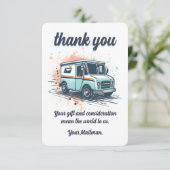 Krijg Brievendrager Mailman Postal Carrier Bedankkaart (Staand voorkant)