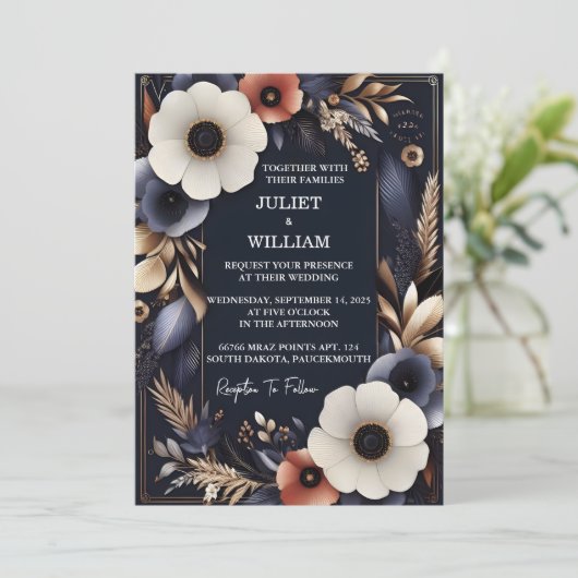 Krijg Budget Goedkope Outdoor Stijlvolle Navy Blue Kaart (Staand voorkant)