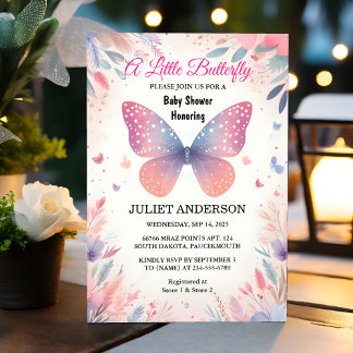 Krijg Bug Boho Soft Glow Live Butterfly Baby showe Kaart