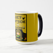 Krijg buiten tuinieren cadeau magische mok (Voorkant rechts)