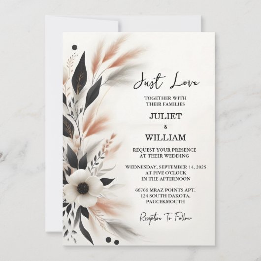 Krijg Casual Hart Niets Fancy Gewoon Liefde Bruilo Kaart (Voorkant)