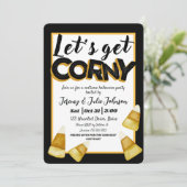 Krijg Corny Funny Halloween Kostuumfeest Zwart Kaart (Staand voorkant)