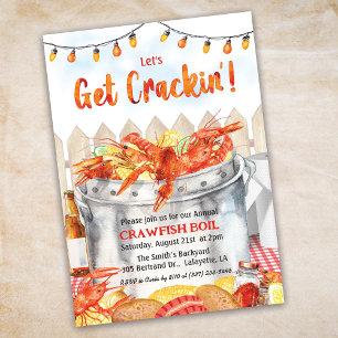 Krijg Crackin' Crawfish Boil Invitation Kaart
