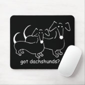 krijg dachshunds #2 mousepad muismat (Met muis)