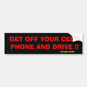KRIJG DE Bumpersticker VAN DE CELTELEFOON UIT