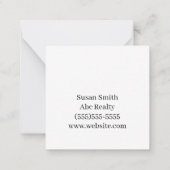 Krijg de Buzz op de markt onroerend goed Notitiekaartje (Achterkant)