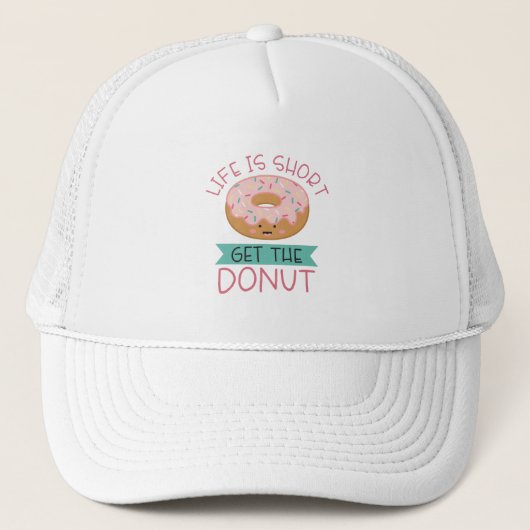 Krijg De Donut Trucker Pet (Voorkant)