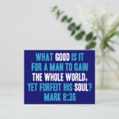 Krijg de hele wereld, maar vergeet zijn ziel. 8 briefkaart (Staand voorkant)