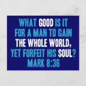 Krijg de hele wereld, maar vergeet zijn ziel. 8 briefkaart (Voorkant)