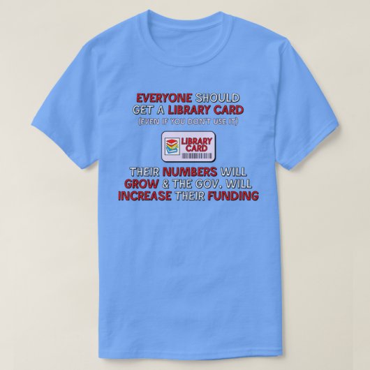 Krijg de Kaart van de Bibliotheek Openbare de Bibl T-shirt (Design voorkant)