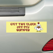 KRIJG DE KLOK VAN BUMPER Funny Angry Chicken Bumpersticker (Op auto)
