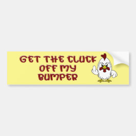 KRIJG DE KLOK VAN BUMPER Funny Angry Chicken Bumpersticker