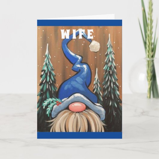 KRIJG DE 'MISTLETOE VOOR CHRISTMAS' WIFE'S FEESTDAGEN KAART (Voorkant)