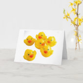 KRIJG DE RUBBEREN DUCKIES KLAAR-BABY GEFELICITEERD KAART (Gele Bloem)
