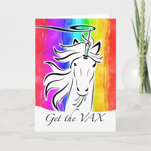 Krijg de Vax Be een Immunicorn Health Awareness Kaart (Voorkant)