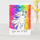 Krijg de Vax Be een Immunicorn Health Awareness Kaart (Gele Bloem)