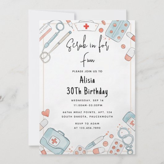 Krijg Doctor Heart Geregistreerde Verpleegkundige  Kaart (Voorkant)