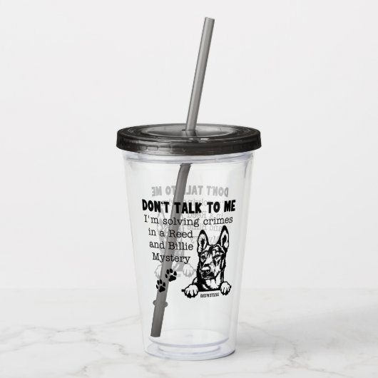 Krijg een aanwijzing, lees een Dustin Stevens myst Acryl Drinkbeker (Achterkant)