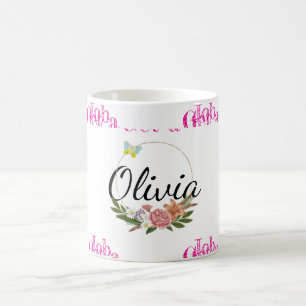 Krijg een baan, Olivia bloemenmok Koffiemok