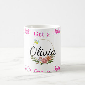 Krijg een baan, Olivia bloemenmok Koffiemok
