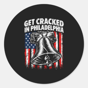 Krijg een barst in philadelphia vintage liberty be ronde sticker