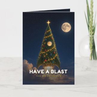 Krijg een Blast Raket Kerstkaart Kaart