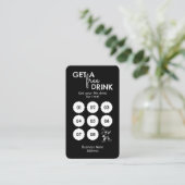 Krijg een gratis Drink Minimal Modern Zwart Wit Klantenkaartje (Staand voorkant)