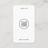 Krijg een gratis Drink Minimal Modern Zwart Wit Klantenkaartje (Achterkant)